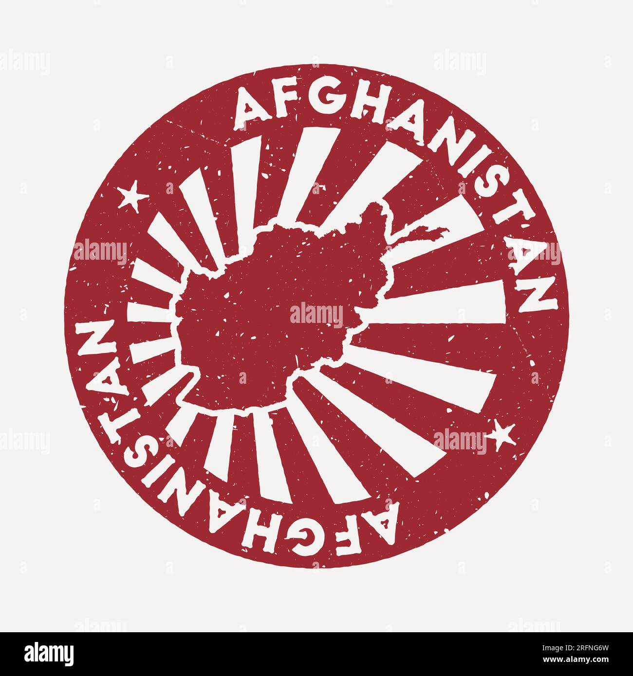 Timbre Afghanistan. Voyager tampon en caoutchouc rouge avec la carte du pays, illustration vectorielle. Illustration de Vecteur
