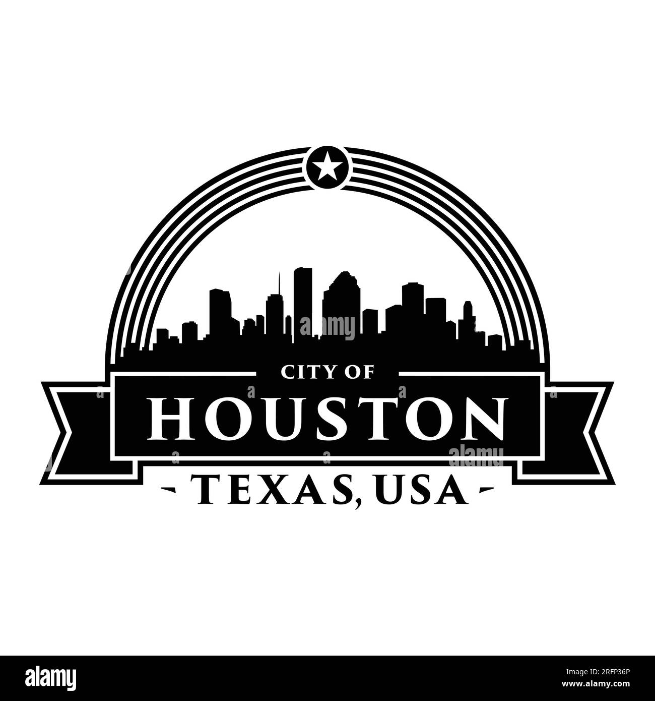 Logo Houston, Texas. Vecteur et illustration. Illustration de Vecteur