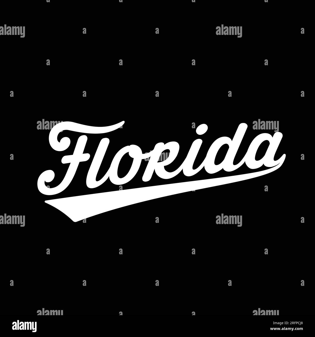 Lettrage Florida. Floride, États-Unis, conception typographique. Floride, conception de texte. Vecteur et illustration. Illustration de Vecteur