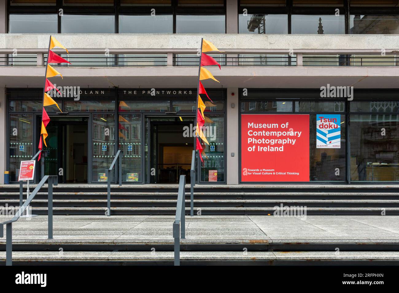 Dublin, Irlande - 23 juillet 2023 : Musée de la photographie contemporaine à la Printworks, Château de Dublin Banque D'Images