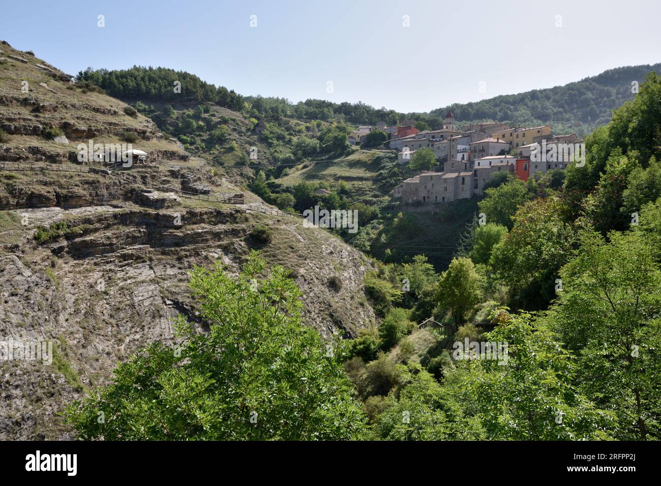 Sasso di Castalda, Basilicate, Italie Banque D'Images