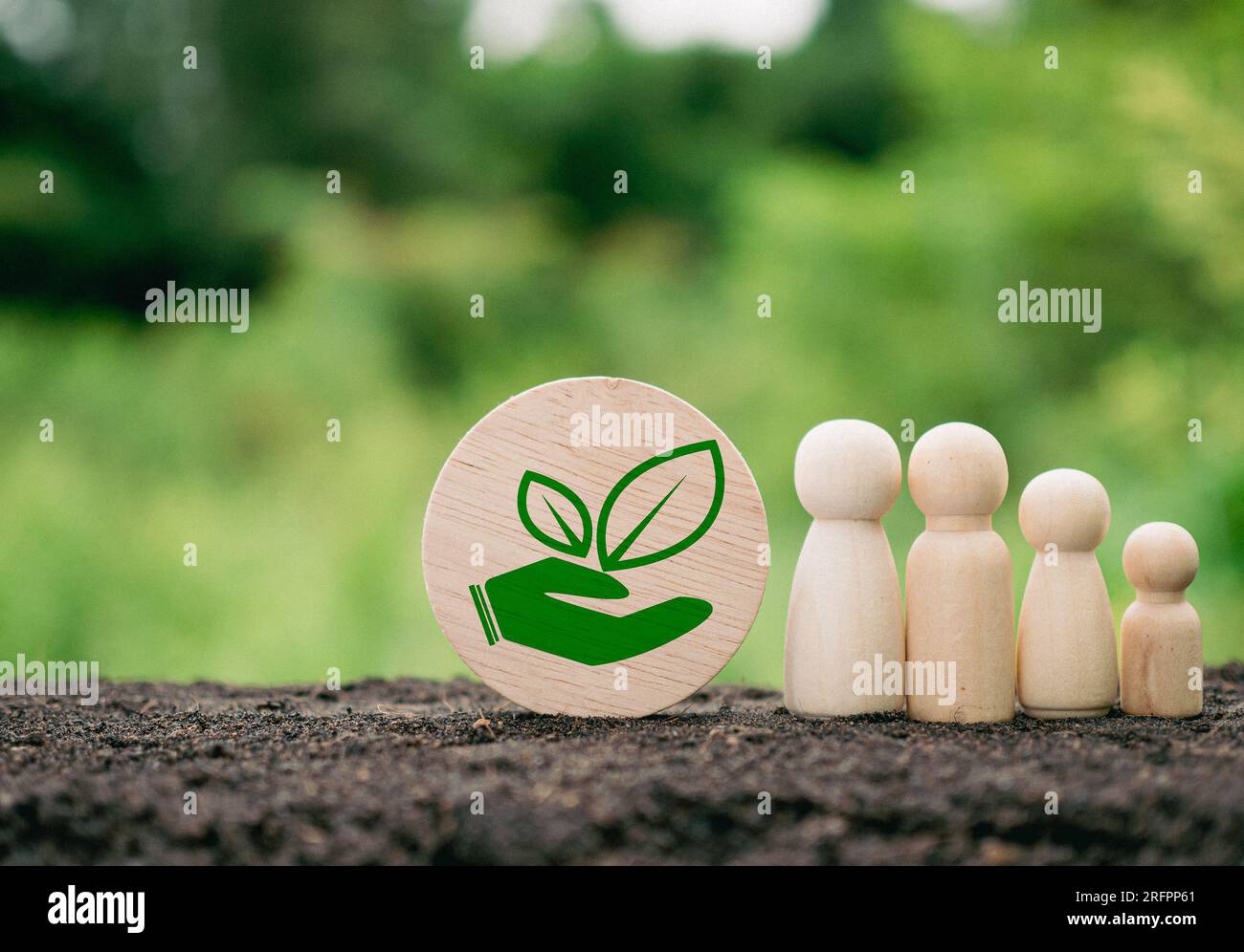 Icône de la main et du modèle de terre.représentant aider à sauver l'environnement.save le concept du monde. Banque D'Images
