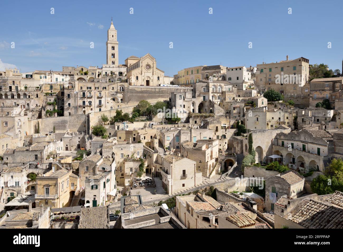 Sasso Barisano, Sassi, Matera, Basilicate, Italie Banque D'Images