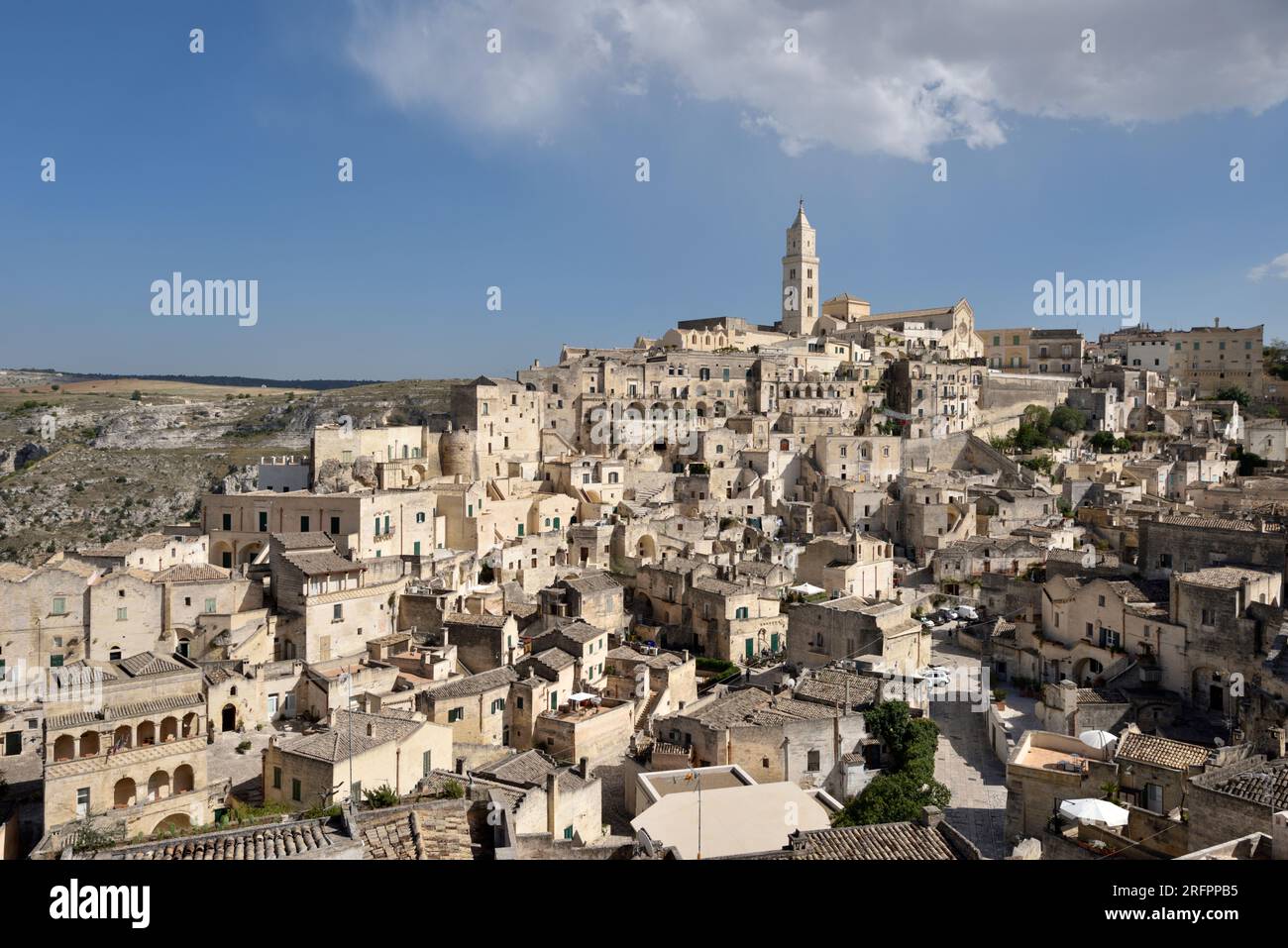 Sasso Barisano, Sassi, Matera, Basilicate, Italie Banque D'Images