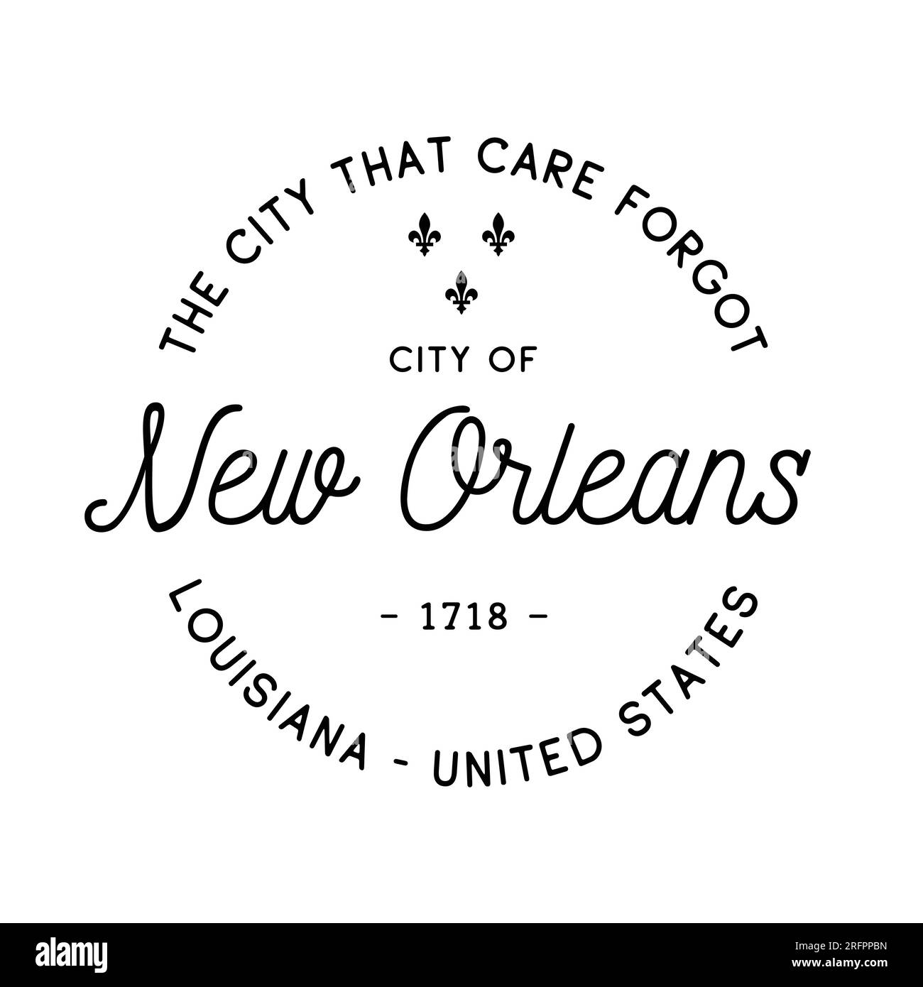 New Orleans, Louisiana Vector modèle de conception. Logotype de la Nouvelle-Orléans. Vecteur et illustration. Illustration de Vecteur