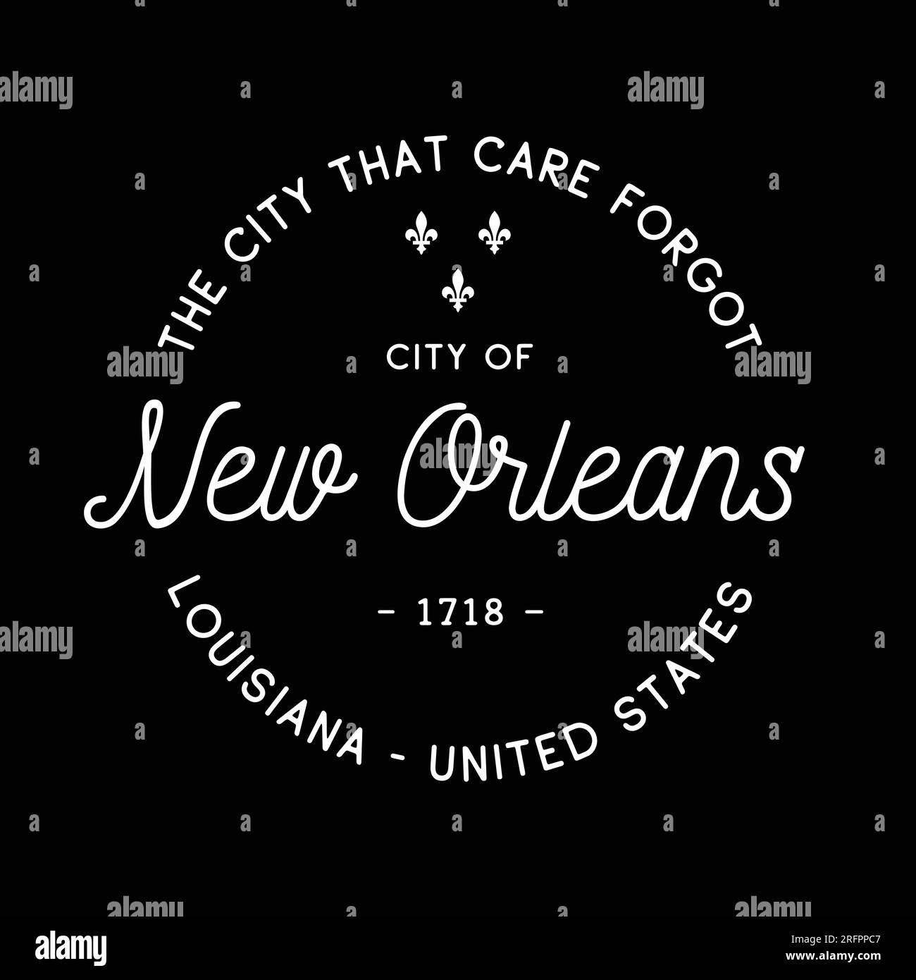 New Orleans, Louisiana Vector modèle de conception. Logotype de la Nouvelle-Orléans. Vecteur et illustration. Illustration de Vecteur