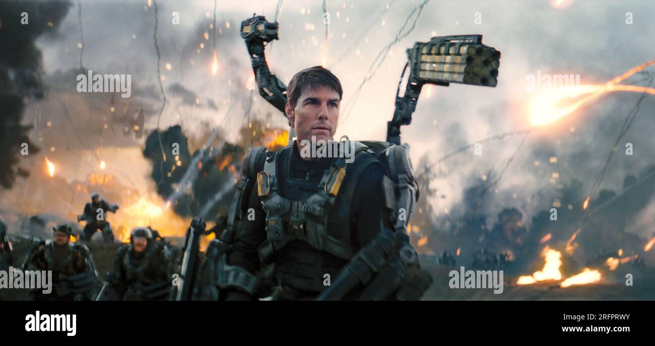 Film Tom Cruise sur les bords de demain Banque D'Images