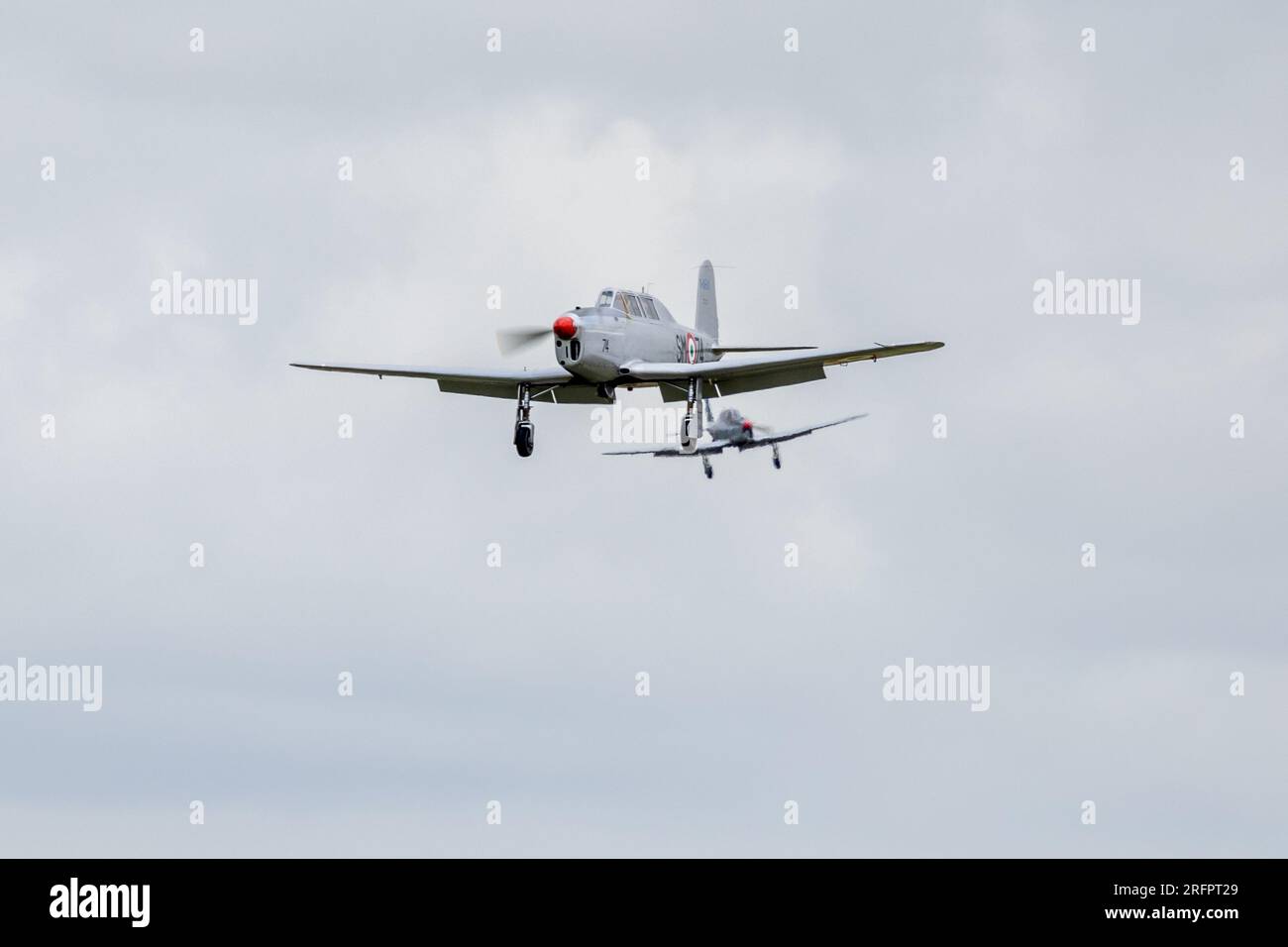 Fiat G.46, arrivant à la RAF Fairford pour le Royal International Air Tattoo 2023. Banque D'Images