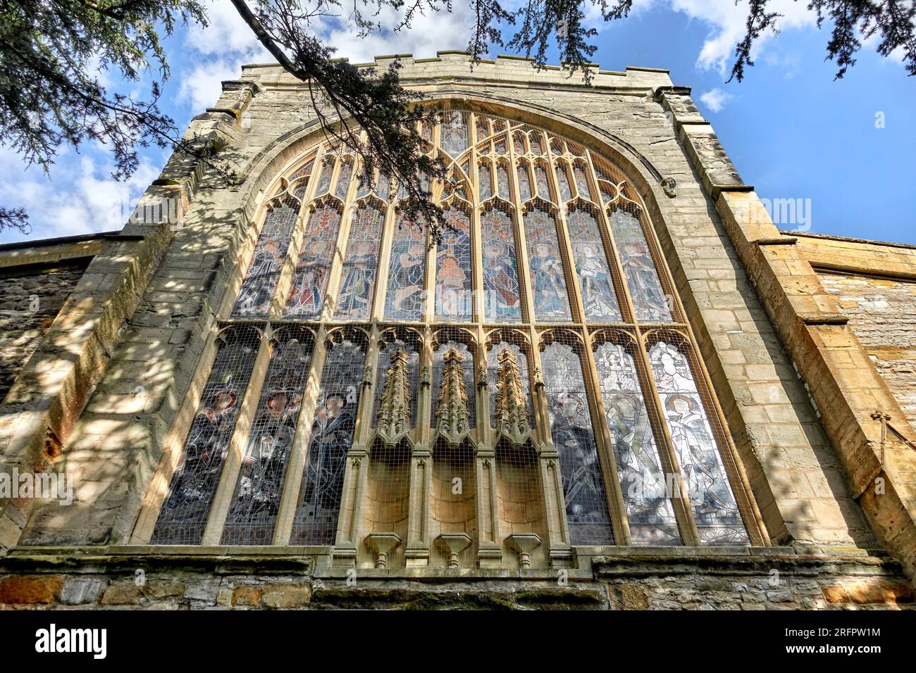Vitrail de Holy Trinity Church Stratford upon Avon Angleterre Royaume-Uni Banque D'Images