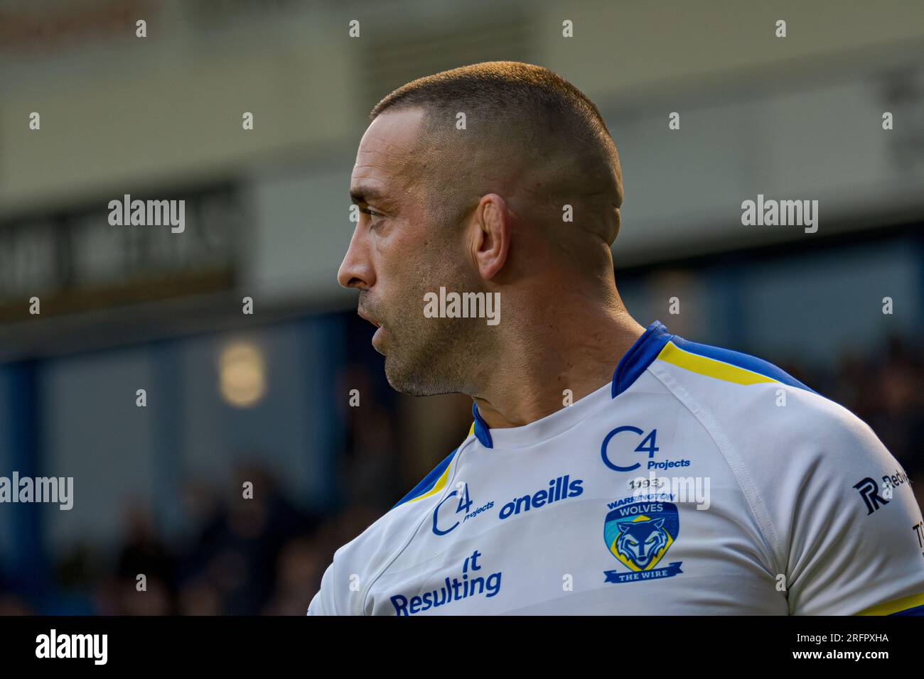 Stade Halliwell Jones, Warrington, Angleterre. 4 août 2023. Warrington Wolves contre Catalans Dragons, Betfred Super League. Crédit : Mark Percy/Alamy Banque D'Images