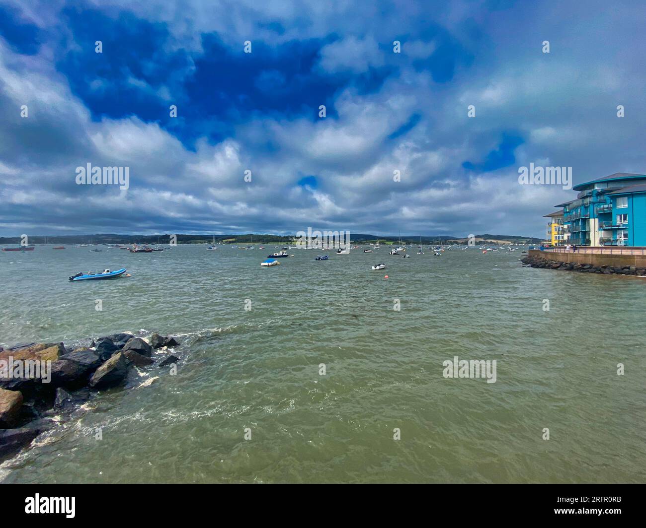 Estuaire d'Exmouth dans le Devon, Royaume-Uni Banque D'Images