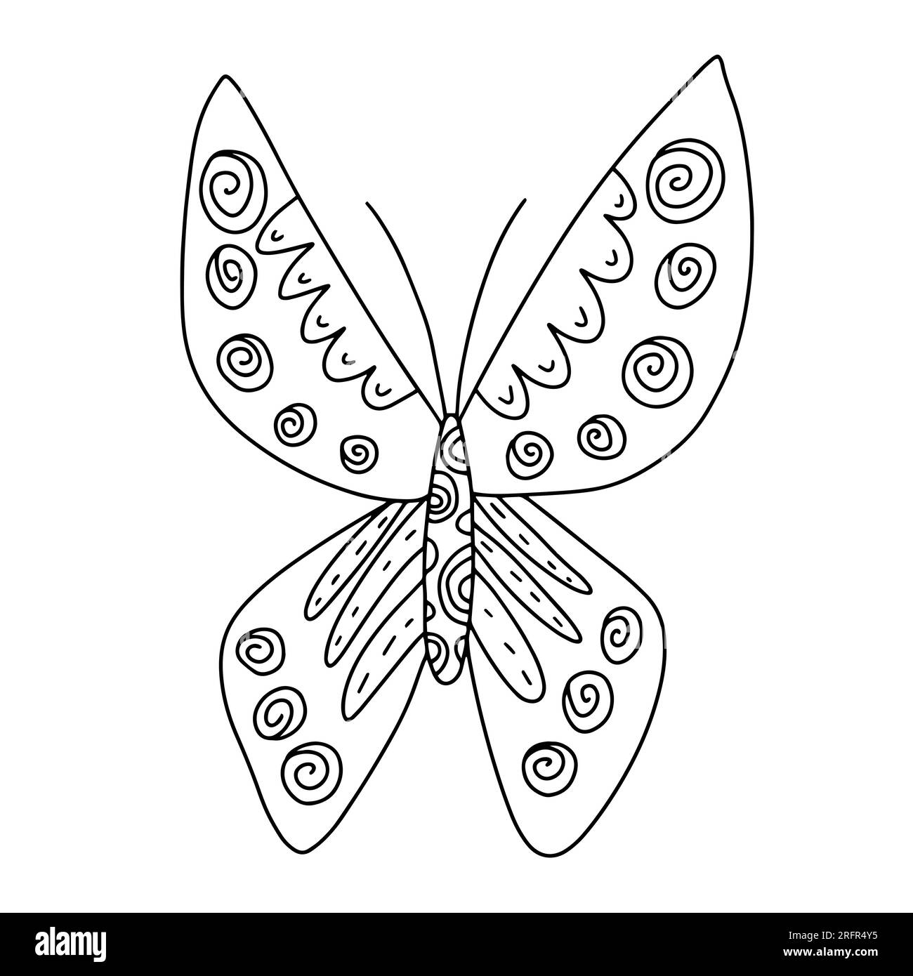 coloriage papillon chou Illustration de Vecteur