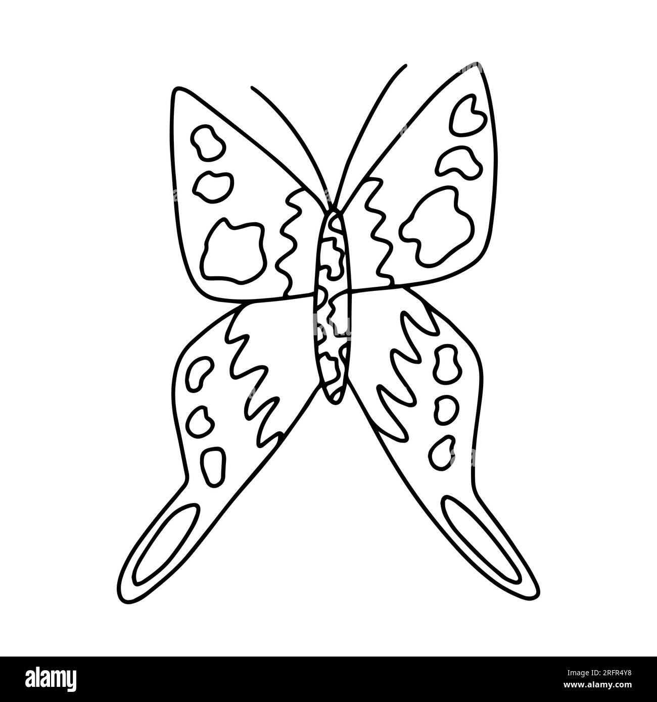 coloriage papillon paon Illustration de Vecteur