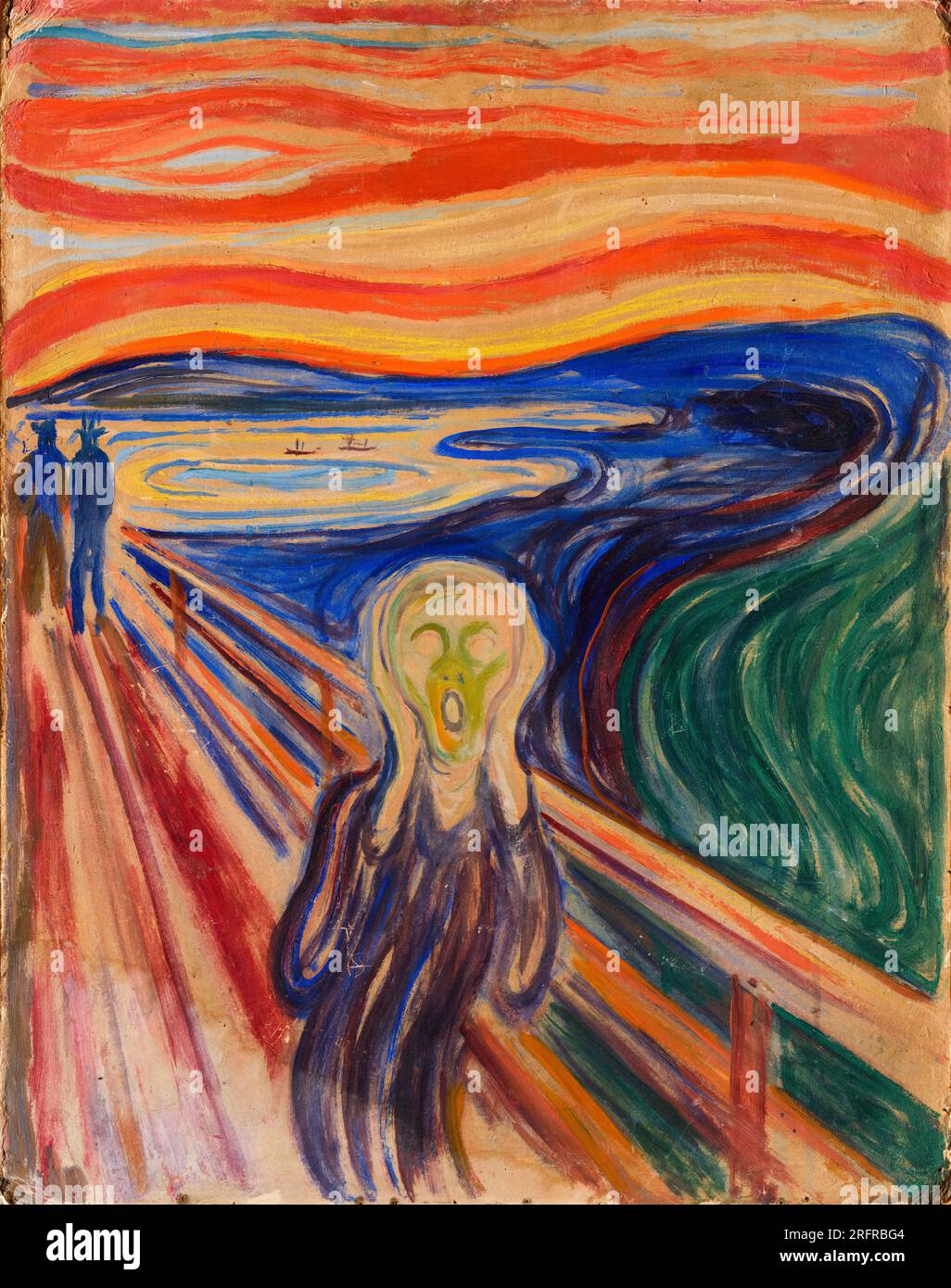 Le cri, Edvard Munch. Peinture à la tempera et à l'huile sur carton, 1910 Banque D'Images