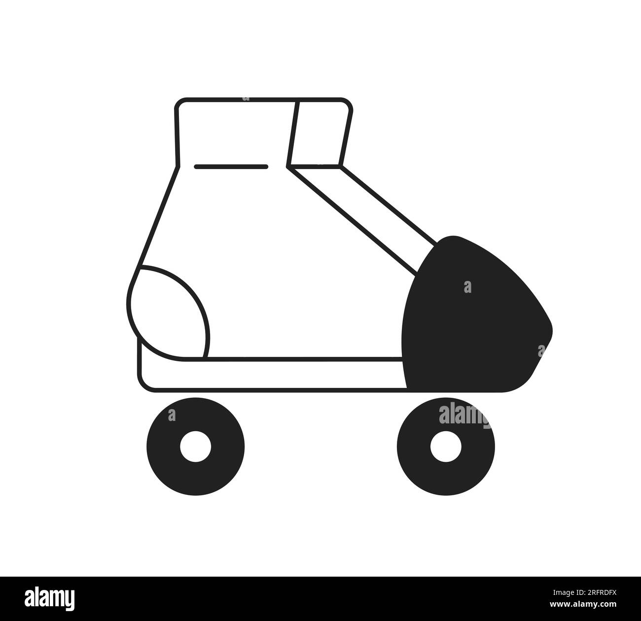 Objet vectoriel plat monochrome pour patins à roulettes Illustration de Vecteur Objet vectoriel plat monochrome pour patins à roulettes Illustration de Vecteur