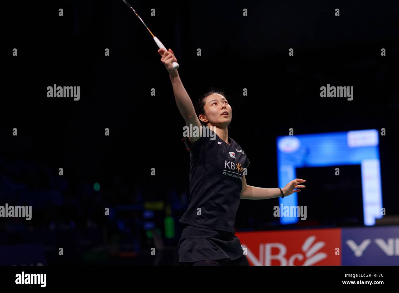 Sydney, Australie. 05 août 2023. Kim So Yeong de Corée en action lors du match de double féminin le jour 5 de l'Open de Badminton australien DU GROUPE SATHIO 2023 entre le Japon et la Corée au Quaycentre le 5 août 2023 à Sydney, Australie Credit : IOIO IMAGES/Alamy Live News Banque D'Images