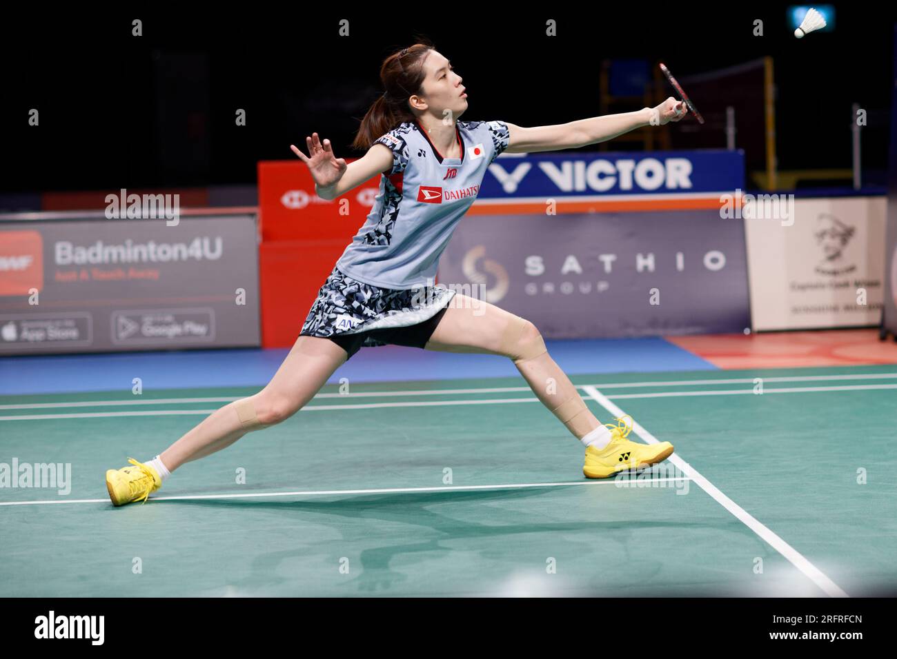 Sydney, Australie. 05 août 2023. Aya Ohori du Japon en action lors du match en simple féminin le jour 5 de l'Open de Badminton australien DU GROUPE SATHIO 2023 entre le Japon et la Corée au Quaycentre le 5 août 2023 à Sydney, Australie Credit : IOIO IMAGES/Alamy Live News Banque D'Images