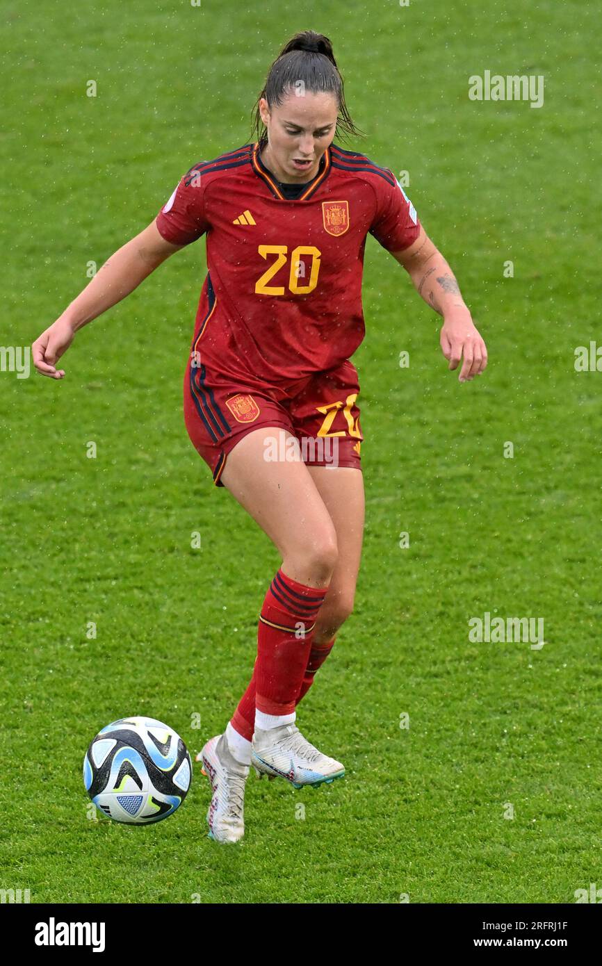 Erika Gonzalez (20 ans) d'Espagne photographiée lors d'un match de football féminin entre les équipes nationales féminines de moins de 19 ans d'Espagne et d'Allemagne lors de la finale de L'UEFA de l'EURO féminin des moins de 19 ans le vendredi 30 juillet 2023 à Leuven , Belgique . PHOTO SPORTPIX | David Catry Banque D'Images