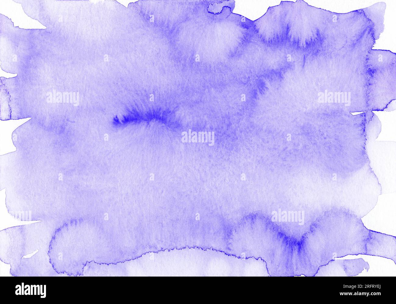 Texture aquarelle bleue avec des dégradés doux, des bords organiques et un fond abstrait artistique peint à la main. Banque D'Images