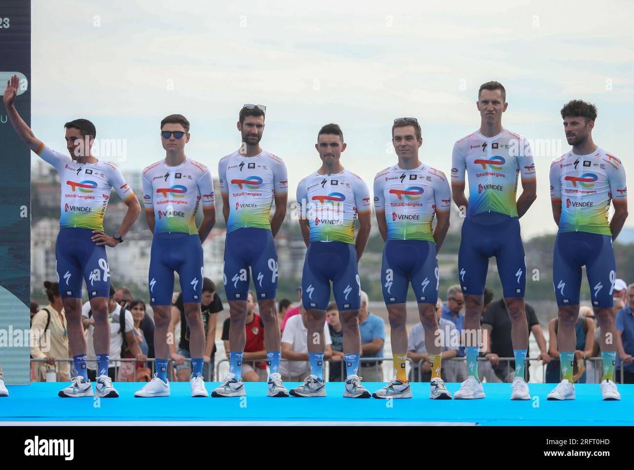 TotalEnergies lors de la Présentation Clasica San Sebastian 2023, course cycliste UCI World Tour TotalEnergies lors de la Présentation Clasica San Sebastian 2023, course cycliste UCI World Tour