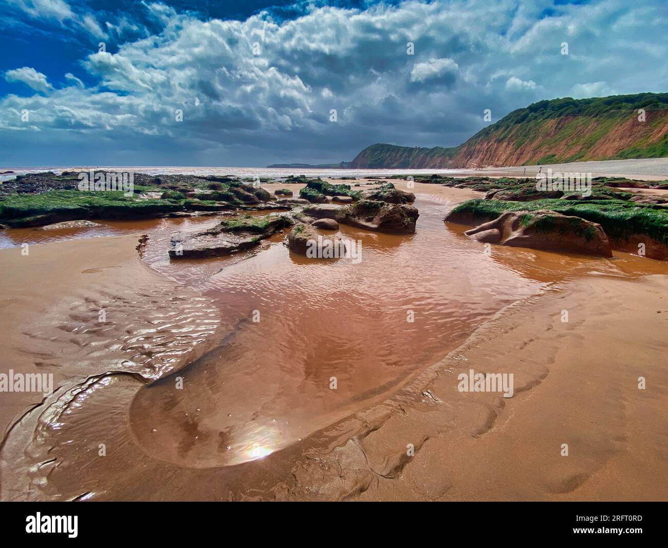 Sidmouth Beach à Devon, Royaume-Uni Banque D'Images