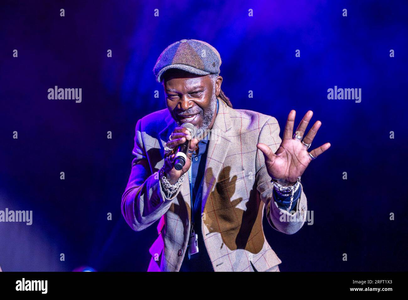 Édimbourg Pleasance, Royaume-Uni. 05 août 2023 photo : Dragon's Den Success, Levi Roots, qui a présenté le spectacle Sound Clash, qu'il a conçu. Le gala d'ouverture de Pleasance célèbre sa 38e année avec les moments forts de certains des spectacles du programme Edinburgh Fringe 2023. Crédit : Rich Dyson/Alamy Live News Banque D'Images