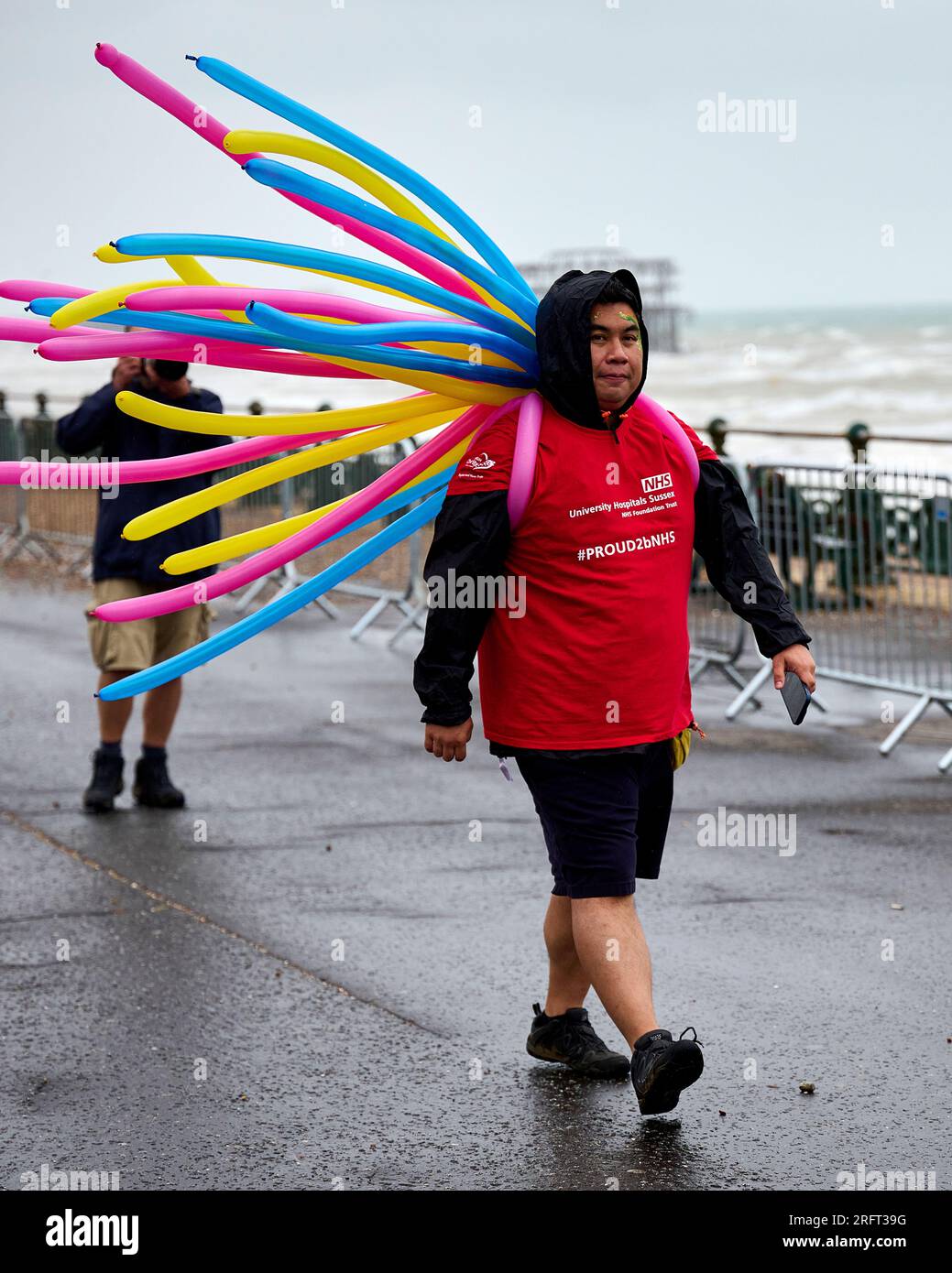 Brighton Pride 2023 en plutôt mauvais temps! Banque D'Images