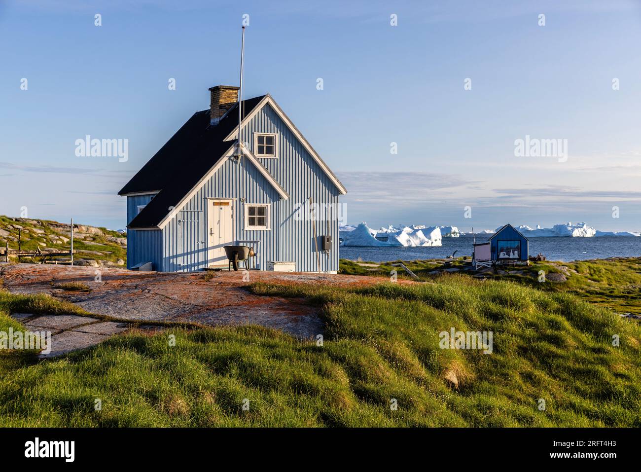 Village de Kitaa, Rodebay, Groenland Banque D'Images