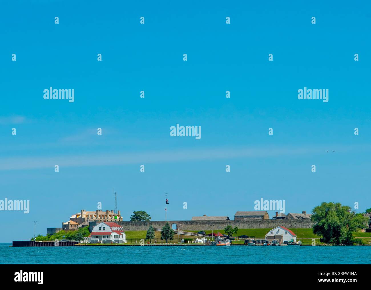 Fort Niagara sur la rivière Niagrara qui se jette dans le lac Ontario. Banque D'Images