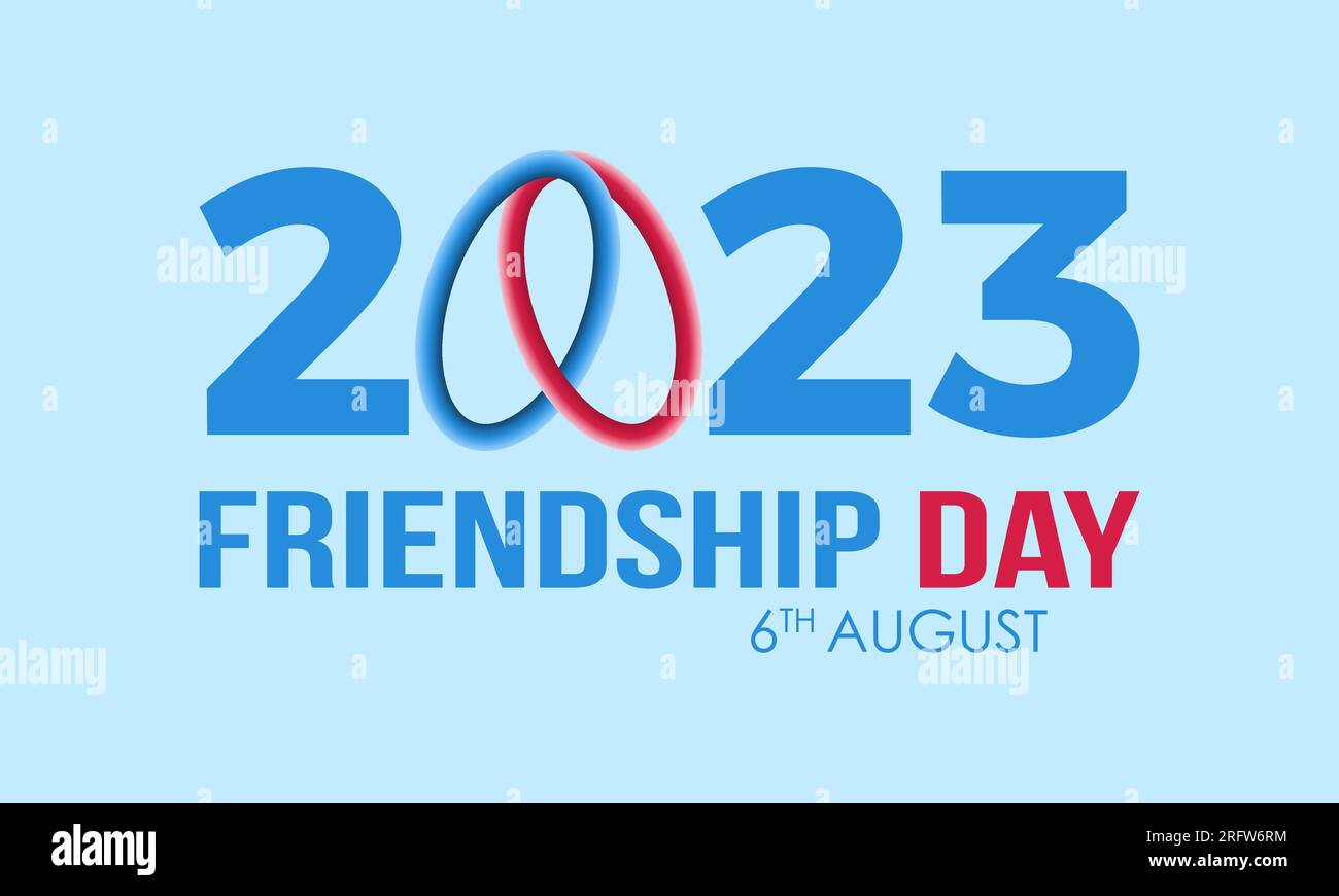 Illustration de conception vectorielle 2023 concept Friendship Day. Concept de célébration de l'amitié pour le bonheur, la relation ou la diversité des jeunes Illustration de Vecteur