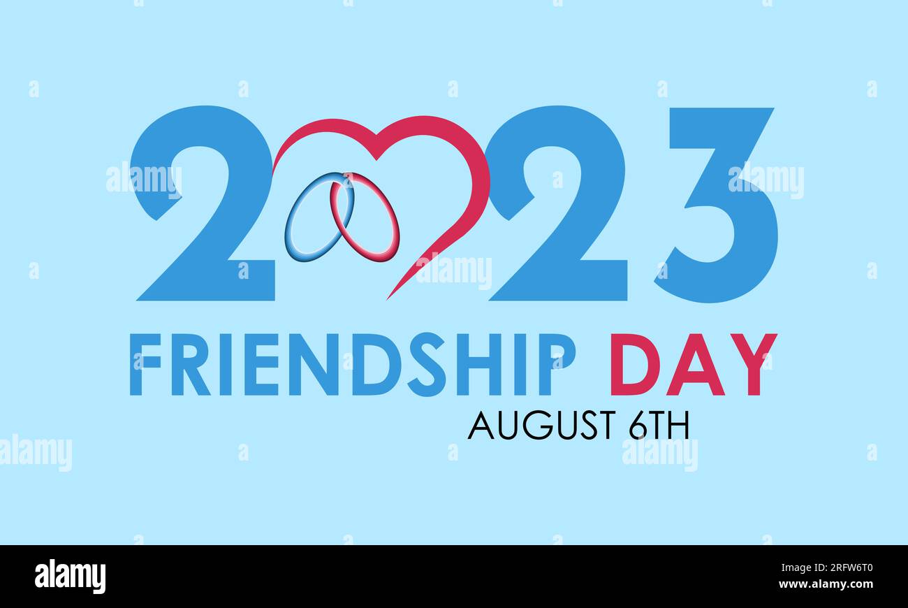 Illustration de conception vectorielle 2023 concept Friendship Day. Concept de célébration de l'amitié pour le bonheur, la relation ou la diversité des jeunes Illustration de Vecteur