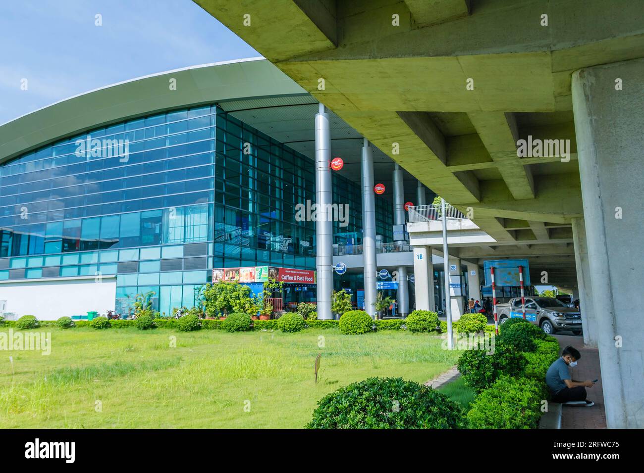 Vue extérieure de l'aéroport Cat Bi dans la ville de Hai Phong, Viet Nam. 26 juillet 2023. Banque D'Images