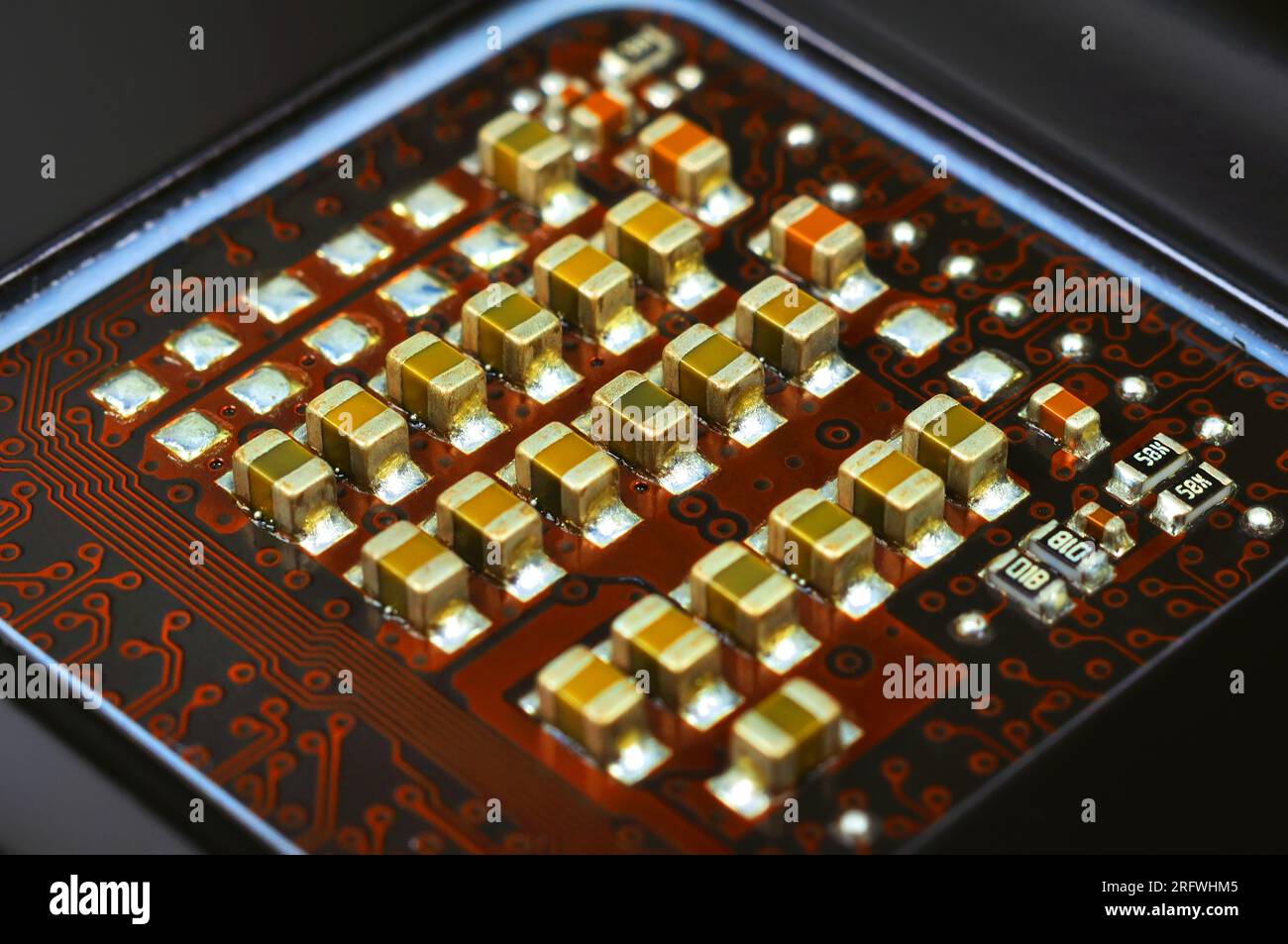 Carte de circuits électroniques par micropuces, Close up Banque D'Images