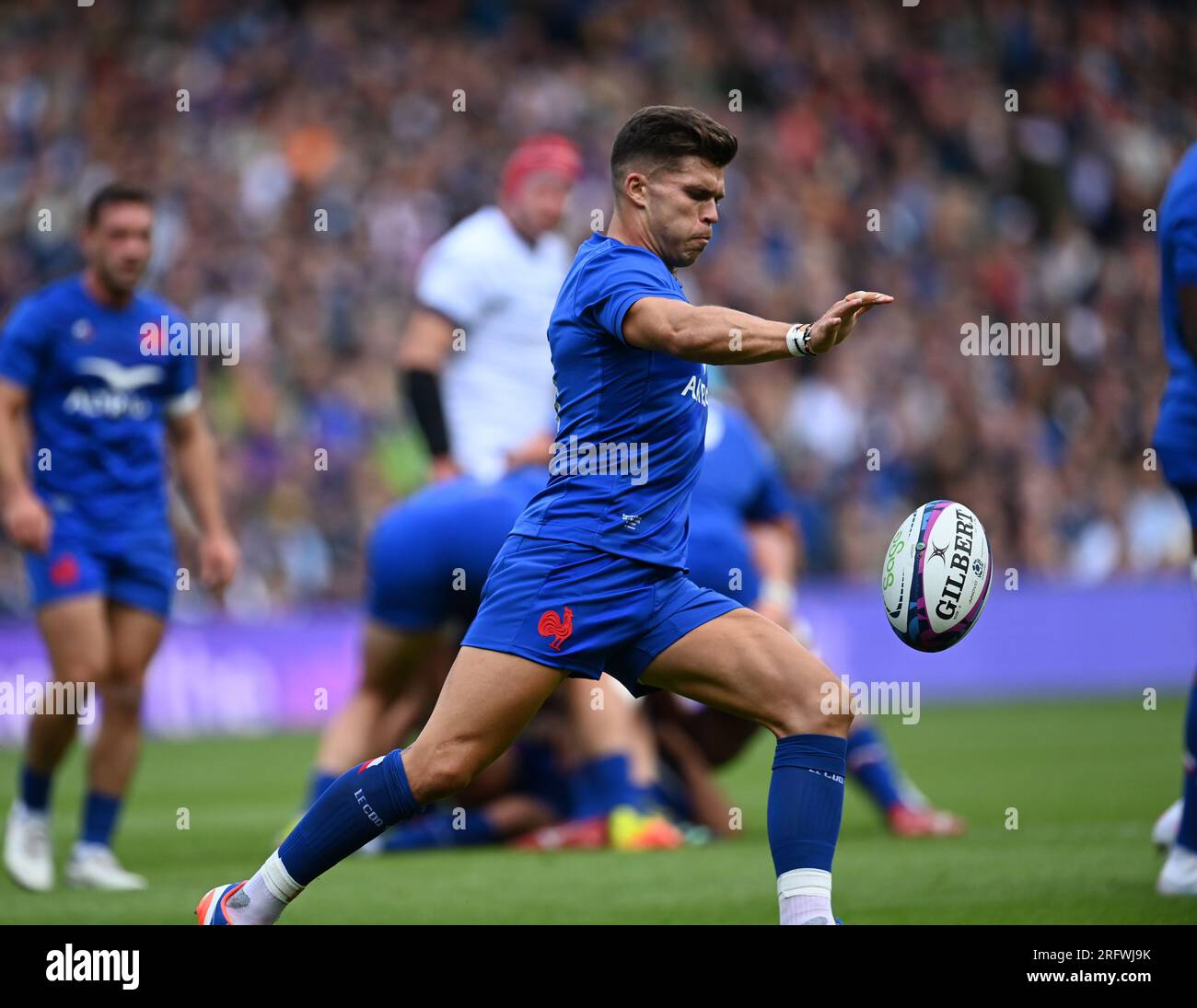 Scottish Gas Murrayfield.Édimbourg.Écosse, Royaume-Uni. 5 août 2023. Écosse v France. La célèbre Grouse Nations Series 2023. 10 Matthieu Jaliber - France Fly Half crédit : eric mccowat/Alamy Live News Banque D'Images