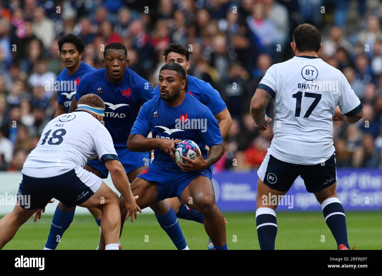 Scottish Gas Murrayfield.Édimbourg.Écosse, Royaume-Uni. 5 août 2023. Écosse v France. La célèbre Grouse Nations Series 2023. Peato Mauvaka - France crédit : eric mccowat/Alamy Live News Banque D'Images