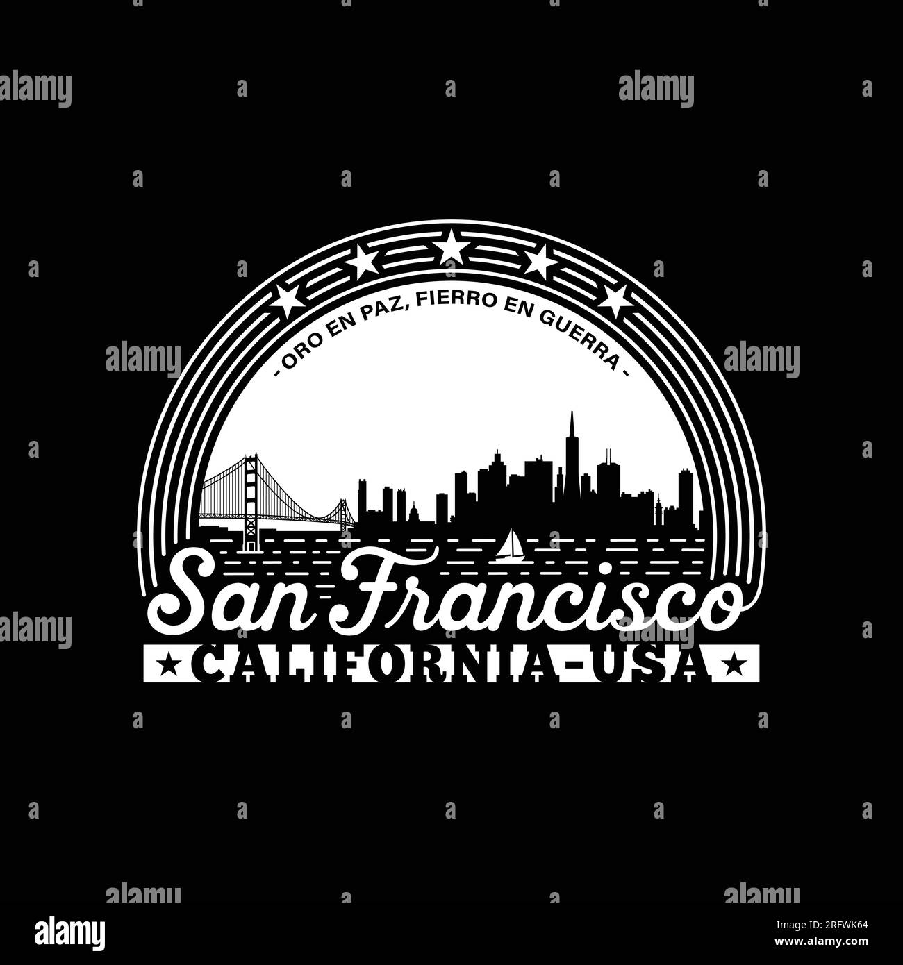 San Francisco, Californie. Modèle de conception de logo. Vecteur et illustration. Illustration de Vecteur