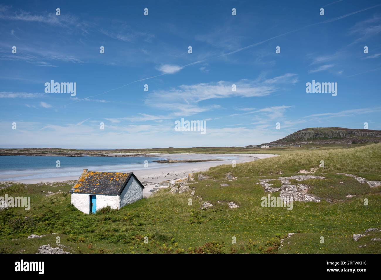 Old Kelper's cottage, Oronsay, Colonsay, Écosse Banque D'Images