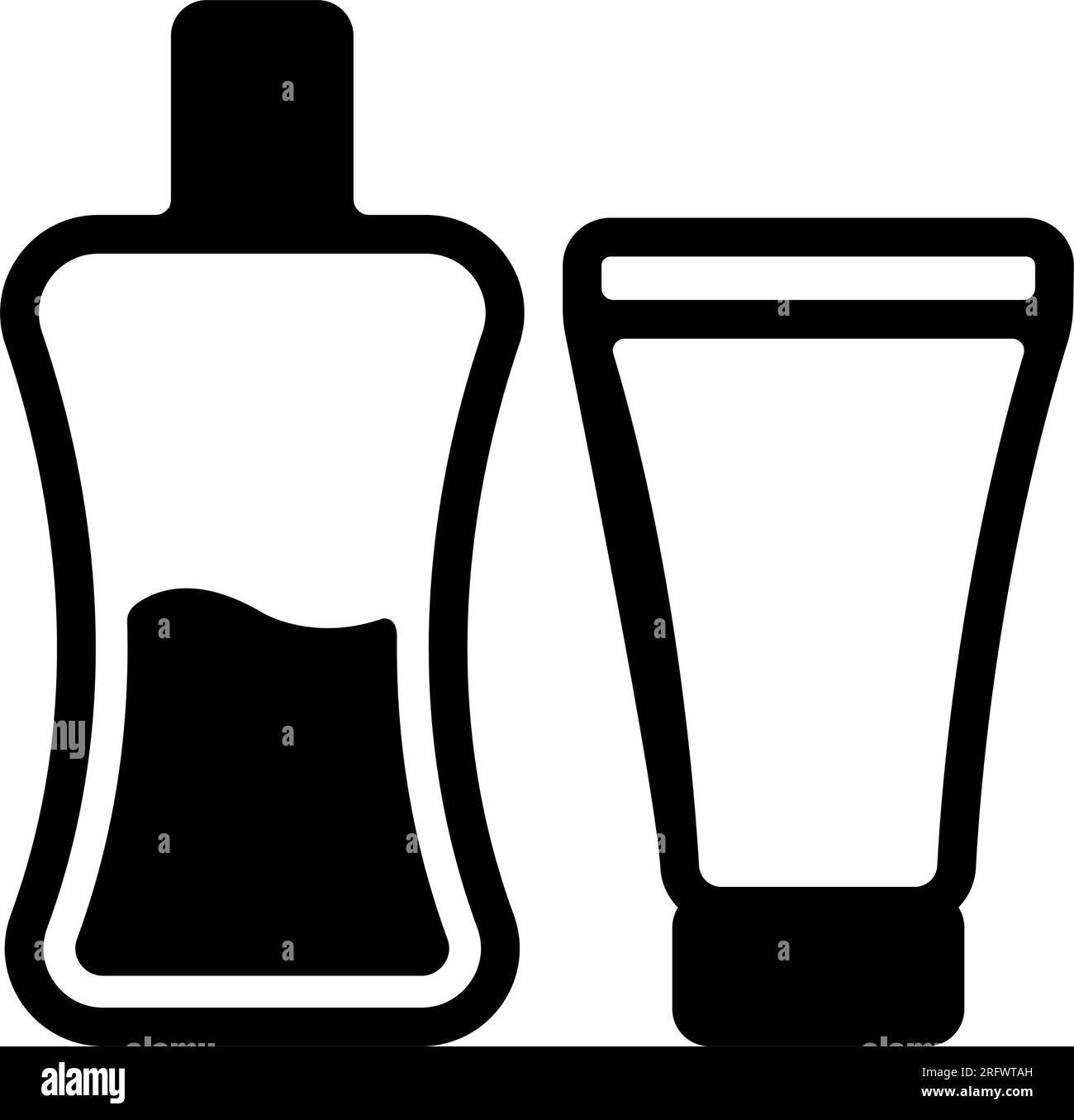 Cosmétiques , illustration d'icône de vecteur de maquillage de femme Illustration de Vecteur