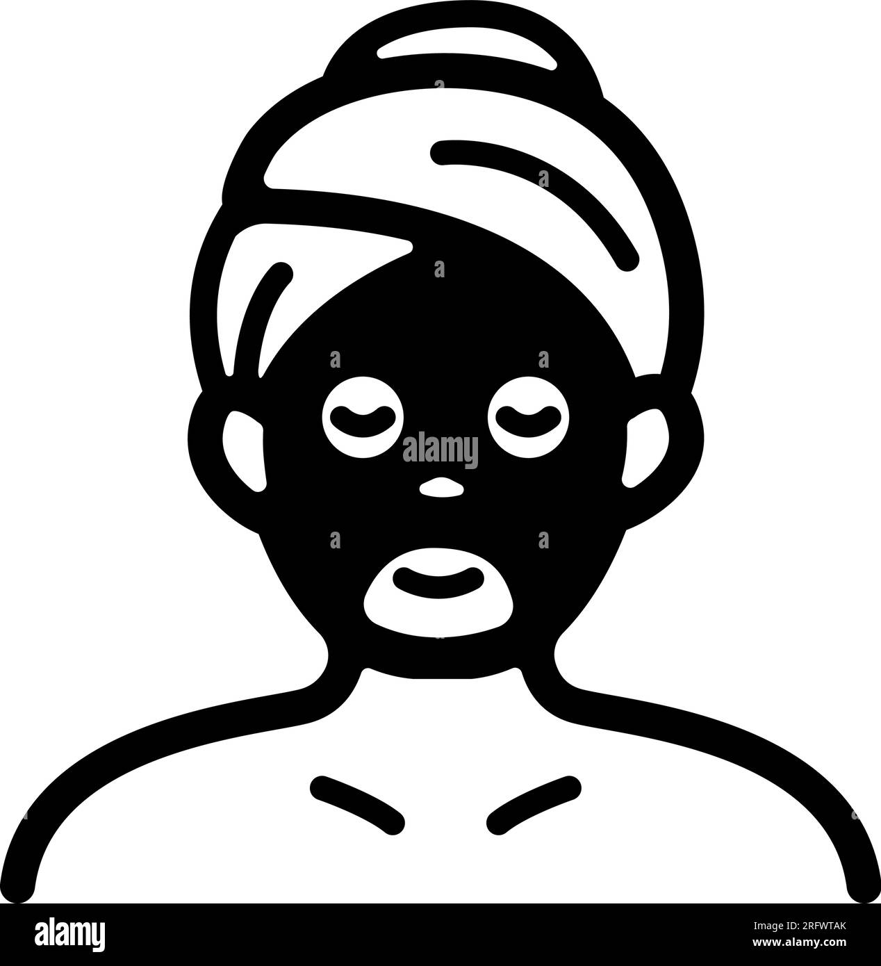 Masque facial, illustration d'icône vectorielle de pack de boue Illustration de Vecteur