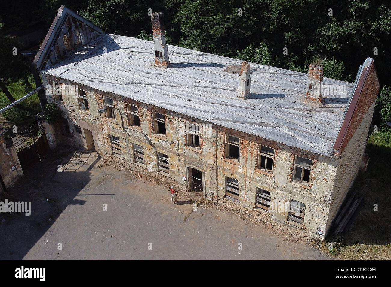 Construction de l'ancienne usine Oscar Schindler à Brnenec, République tchèque, 25 juin 2023. Usine Schindler pour devenir un mémorial de l'Holocauste. Plus de 200 St Banque D'Images
