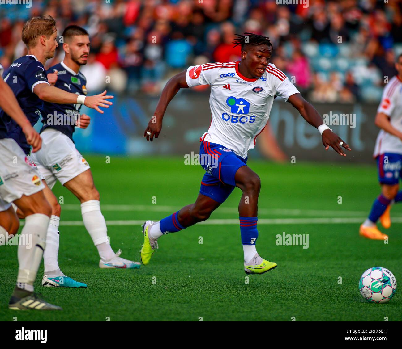 Drammen, Norvège, 05 août 2023. Jatta de Vålerenga sur le ballon dans le match entre Strømsgodset et Vålerenga au Marienlyst Stadion à Drammen. Crédit : Frode Arnesen/Alamy Live News Banque D'Images