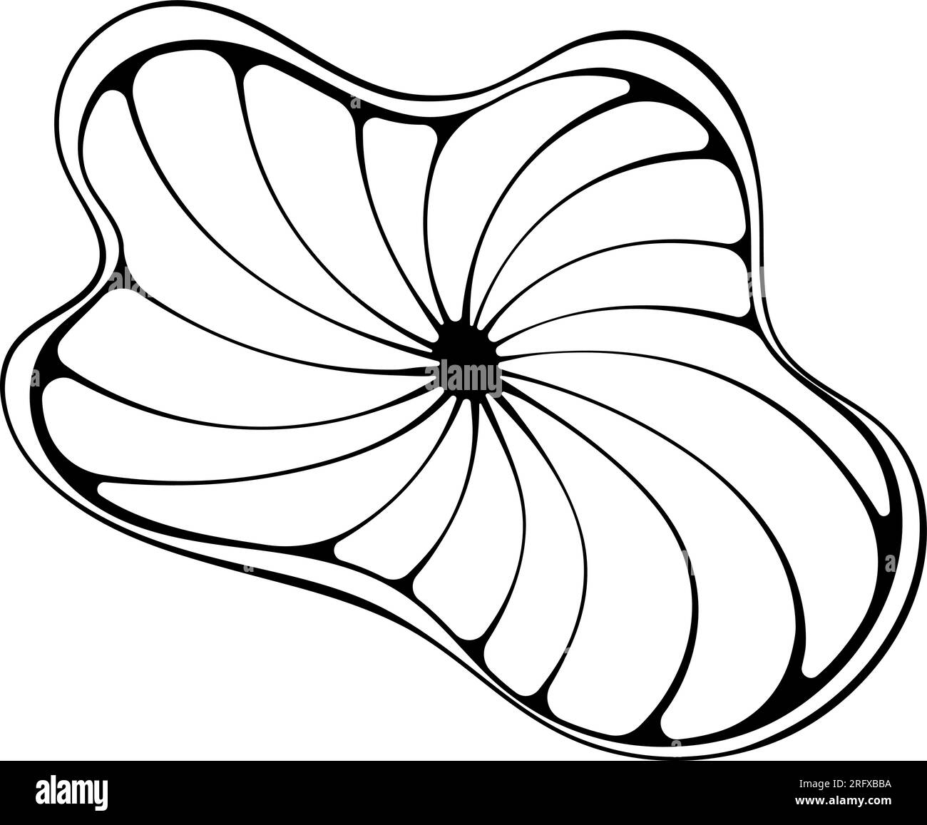 Forme spiralée abstraite groovy Illustration de Vecteur
