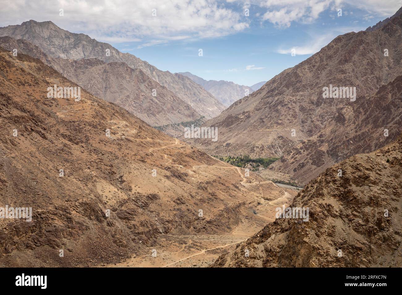 Inde, Jammu-et-Cachemire, Kargil, Hundarman, LOC ligne de contrôle avec le Pakistan Banque D'Images