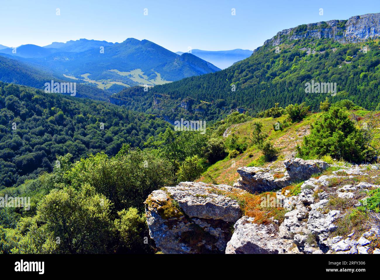 Paysage du Parc naturel du Valderejo à çlava. Pays Basque. Espagne. Banque D'Images
