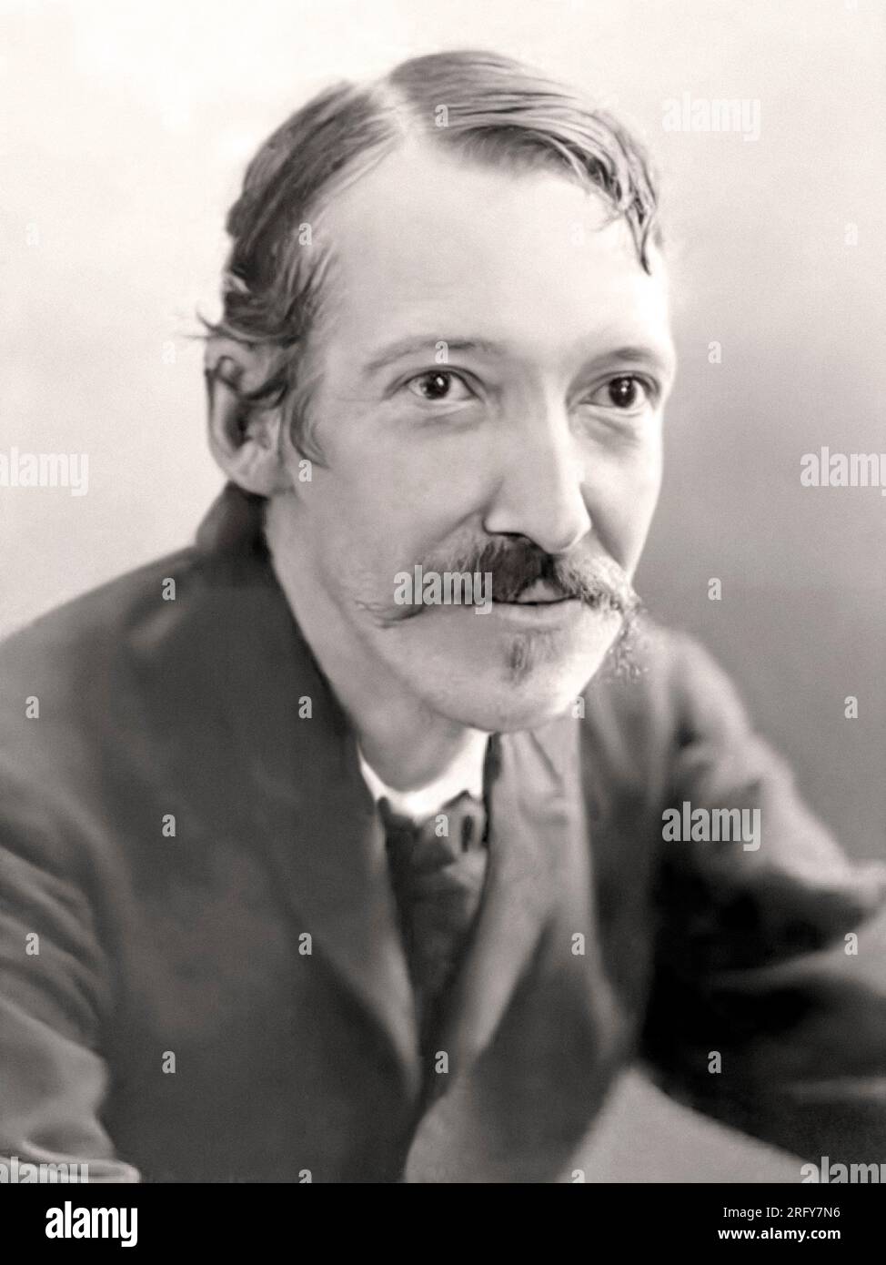 Portrait de Robert Louis Stevenson par Henry Walter Barnett Banque D'Images