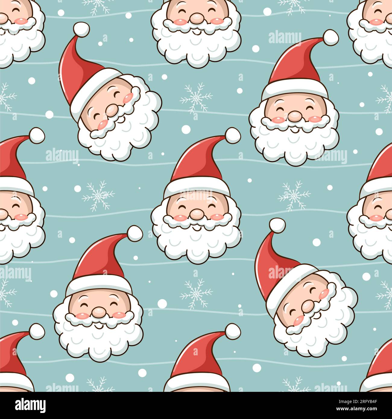 Joyeux Noël, motif sans couture du Père Noël. Illustration de Vecteur