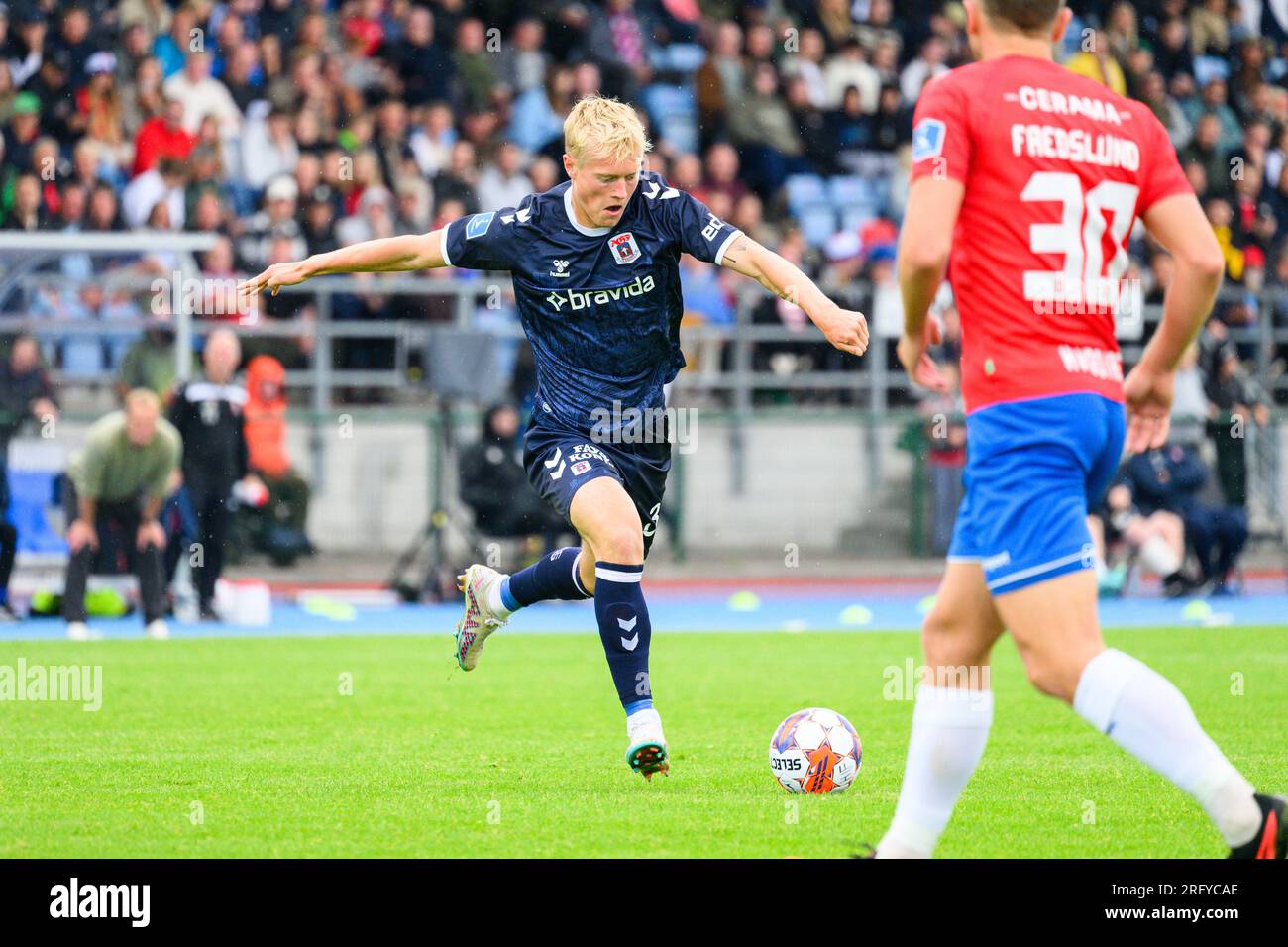 Hvidovre, Danemark. 06 août 2023. Tobias Bech (31) d'Aarhus GF vu lors du match 3F Superliga entre Hvidovre IF et Aarhus GF au Pro ventilation Arena de Hvidovre. (Crédit photo : Gonzales photo/Alamy Live News Banque D'Images