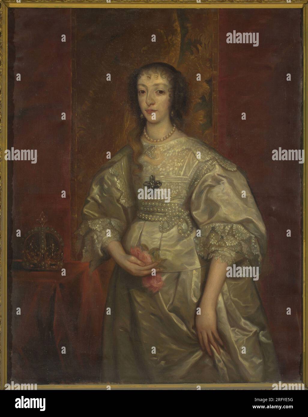 Portrait d'Henrietta Maria (1609-1699), reine d'Angleterre par Anthony van Dyck Banque D'Images