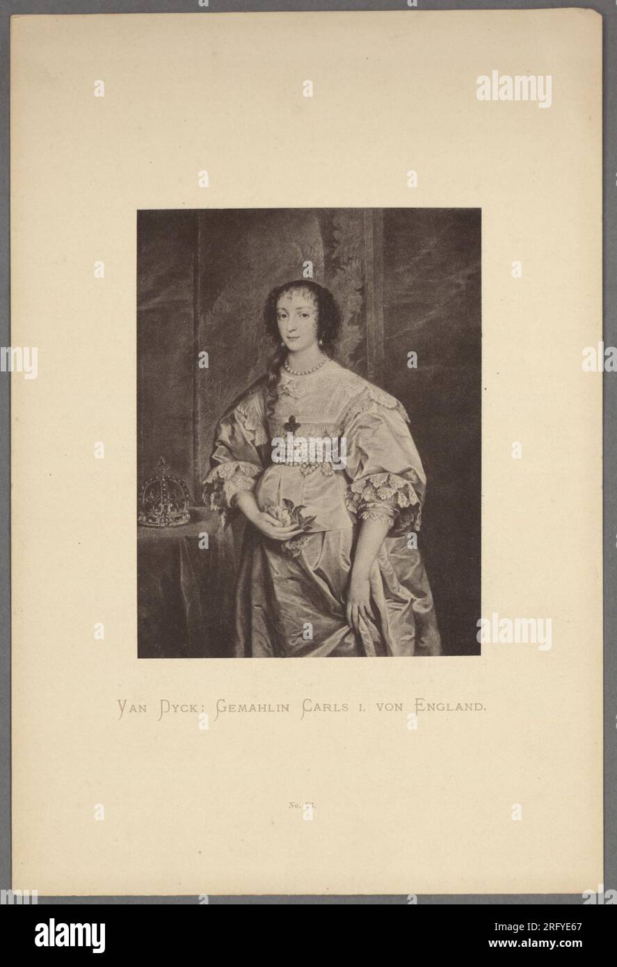 Van Dyck : Gemahlin Carls I. Von England circa 1900 par Anthony van Dyck Banque D'Images