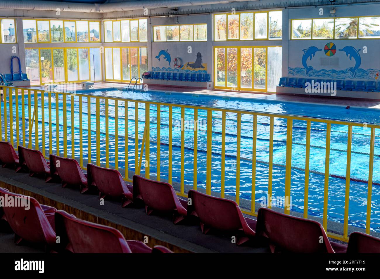 Piscine publique dans la municipalité d'Alcanena, Portugal. 29 septembre 2014 Banque D'Images